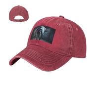 NSDdefAWCGT Casquette de baseball, golf, papa, éléphant hors de la cage, chapeau réglable en coton pour homme et femme, casquette non construite, Rouge, 57
