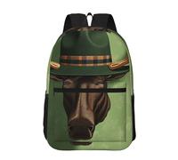 NSDdefAWCGT Grand sac à dos pour ordinateur portable de 17 pouces Motif floral, Chapeau portant un cerf, taille unique