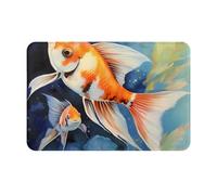 NSDdefAWCGT Paillasson de bienvenue pour extérieur et intérieur, motif poissons, papillons, paillasson antidérapant pour porte arrière, terrasse, porche, 40,6 x 61 cm