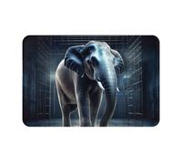 NSDdefAWCGT Paillasson d'entrée anti-saleté pour extérieur et intérieur, motif éléphant, hors de la cage, tapis d'entrée antidérapant pour porte arrière, terrasse, porche, 40,6 x 61 cm