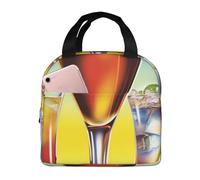 NSDdefAWCGT Petit sac à déjeuner isotherme pour homme et femme - Boîte à déjeuner portable Always Happy Hour pour le travail, le pique-nique