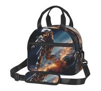 NSDdefAWCGT Petit sac à déjeuner isotherme réutilisable pour homme et femme, motif astronaute volant dans l'espace, boîte à déjeuner portable pour le travail, le pique-nique