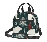 NSDdefAWCGT Petit sac à déjeuner isotherme réutilisable pour homme et femme - Motif ours polaire - Pour le travail, le pique-nique