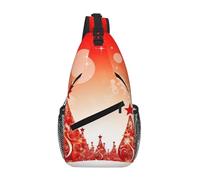 NSDdefAWCGT Sac à bandoulière pour femme et homme - Sac banane - Happy Christmas - Sac à bandoulière pour l'extérieur, la randonnée, les voyages, Red Merry Christmas, Taille unique