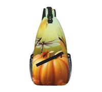 NSDdefAWCGT Sac à bandoulière pour homme et femme - Sac banane pour ballon, basket-ball, randonnée, voyage, Libellule de citrouilles de récolte, Taille unique
