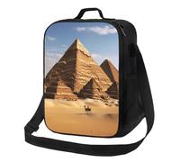 NSDdefAWCGT Sac à déjeuner isotherme pour homme et femme avec bandoulière réglable - Pyramide de l'Égypte antique - Sac fourre-tout pour pique-nique