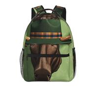 NSDdefAWCGT Sac à dos décontracté pour homme et femme - Motif floral - Léger - Pour voyage, randonnée, camping, Chapeau portant un cerf, taille unique