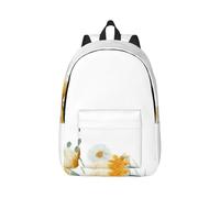 NSDdefAWCGT Sac à dos en toile pour femme et homme Motif fleurs dans un cercle décontracté Sac à dos pour ordinateur portable Voyage Randonnée Camping, Noir , M