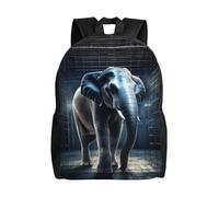 NSDdefAWCGT Sac à dos pour femme et homme Différents tissus violets Sac à dos léger Sac à dos pour ordinateur portable Voyage Randonnée, Éléphant hors de la cage, taille unique