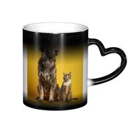 NSDdefAWCGT Tasse à café magique sensible à la chaleur changeant de couleur 325 ml Tasse à café personnalisée en céramique pour anniversaire