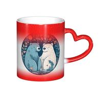 NSDdefAWCGT Tasse à café magique sensible à la chaleur changeant de couleur 325 ml Tasse à café personnalisée en céramique pour anniversaire