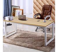 NSdirect Grand bureau d'ordinateur de 160 cm, large bureau de bureau à domicile, table de 2,5 cm d'épaisseur pour écrire, jeux et travail à domicile, table en bois de finition moderne et pieds en