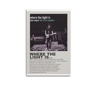 nshdahns Poster John Mayer - Where The Light Is - Art mural vintage - Décoration de chambre à coucher - 20 x 30 cm - Sans cadre