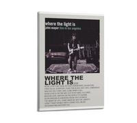 nshdahns Poster John Mayer - Where The Light Is - Art mural vintage - Décoration de chambre à coucher - 30 x 45 cm - Style cadre