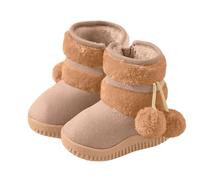 NSICBMNO Bottes de neige pour enfants avec doublure en polaire et antidérapantes - Bottes d'hiver chaudes - Bottes de cowgirl à mi-mollet - Bottes de cowgirl - Bottes de motard - Pour l'école - 1 à 12