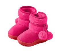 NSICBMNO Bottes de neige pour enfants avec doublure en polaire et antidérapantes - Bottes d'hiver chaudes - Bottes de cowgirl à mi-mollet - Bottes de cowgirl - Bottes de motard - Pour l'école - 1 à 12