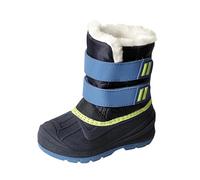 NSICBMNO Bottes de neige pour filles - Bottes d'hiver doublées en polaire - Bottes de cowgirl - Bottes de cowgirl en similicuir - Chaussures d'école imperméables pour fille - 3 à 9 ans, Bleu foncé