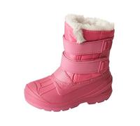 NSICBMNO Bottes de neige pour filles - Bottes d'hiver doublées en polaire - Bottes de cowgirl - Bottes de cowgirl en similicuir - Chaussures d'école imperméables pour fille - 3 à 9 ans, Rose vif., 30