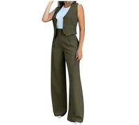 NSICBMNO Ensembles de Pantalon pour Femmes UK - Deux Pièces - Gilet et Pantalon - Ensembles de Costumes Formels - Ensembles de Détente - Pantalon à Taille Haute sur Mesure - Ensembles d'Affaires pour