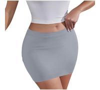 NSICBMNO Jupes Mini pour Femmes Jupe Crayon Bodycon Y2K Taille Haute Décontractée Été Amincissante Jupe Courte Sexy Micro pour Bureau Travail Plage Clubbing, Gris 01, S