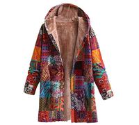 NSICBMNO - Longs manteaux pour femme, vestes doublées en polaire, hoodies oversized, vestes ethniques pour femmes avec poches, cardigans longs à devant ouvert, manteaux chauds d’hiver, Teddy en