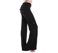 NSICBMNO Pantalon évasé pour femme - Taille haute - Pantalon cargo avec poches - Pantalon de yoga extensible - Pantalon d'été bootcut - Pantalon de travail - Pantalon de survêtement - Bas cloche, 02
