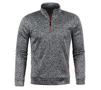 NSICBMNO Pull de golf pour homme avec fermeture éclair 1/4 - Pull d'hiver à manches longues en polaire - Style décontracté - Vêtement de sport - Col roulé - Fermeture éclair quart - Chemise de sport