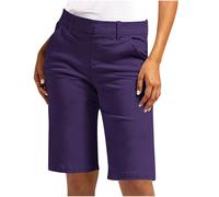 NSICBMNO Short d'été pour femme - Taille élastique - Pantalon de survêtement à jambe droite - Short avec cordon de serrage - Contrôle du ventre - Coupe ample - Pantalon de détente avec poches, Bleu