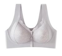 NSICBMNO Soutien-gorge sans fil pour femme avec fermeture avant - Soutien-gorge rembourré push-up pour femmes plus âgées, soutien-gorge sans armatures Comfit sans armatures Soutien-gorge minimiseur