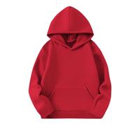 NSICBMNO Sweat à capuche surdimensionné en polaire pour garçon Automne | Sweat à capuche rouge pour enfants âgés de 5 à 6 ans ample confortable tendance hauts amples automne hiver