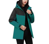 NSICBMNO Veste de randonnée imperméable pour femme - Grande taille - Coupe-vent - Doublure en polaire - Fermeture éclair - Parka - Poncho - Imperméable pour la randonnée en plein air - Camping, Vert