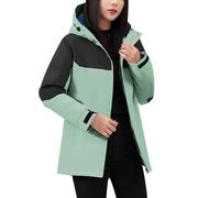 NSICBMNO Veste de randonnée imperméable pour femme - Grande taille - Coupe-vent - Doublure en polaire - Fermeture éclair - Parka - Poncho - Imperméable pour la randonnée en plein air - Camping, 01