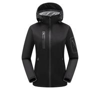 NSICBMNO Veste imperméable Softshell doublée en polaire avec poches à fermeture éclair pour femme, manteau d'hiver thermique imperméable à capuche avec fermeture éclair intégrale, veste de pluie pour