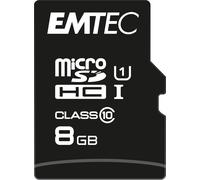 NSIECD-ECMSDM8GHC10GP - Carte microSD - Classe 10 - Gamme Elite Gold - UHS-I U1 - Avec adaptateur Performance - Vitesse de lecture jusqu'à 85MB/s -Noir/Or - 8 Gb