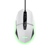 NSIECD-GXTrust 1109W Vylax Souris Gamer avec 6 Boutons Programmables, Éclairage LED Multicolore, 200-6400 DPI, Câble USB 150 cm, Souris Gaming Filaire pour PC Ordinateur Portable, Blanc