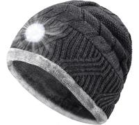 Nsiecd-Idee Cadeau Homme Bonnet Led - Cadeau Noel Homme Original Cadeau Motard Pecheur, Bonnet Hiver Lampe Frontale Cadeaux Pour Homme Papa, Idée Cadeau Papa Cadeau Homme Original Utile Cadeau Saint