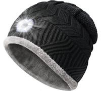 Nsiecd-Idee Cadeau Homme Bonnet Led - Cadeau Noel Homme Original Cadeau Motard Pecheur, Bonnet Hiver Lampe Frontale Cadeaux Pour Homme Papa, Idée Cadeau Papa Cadeau Homme Original Utile Cadeau Saint
