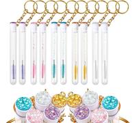 Nsiecd-Lot De 10 Pinceaux Jetables Pour Mascara À Cils - Tubes À Strass - Avec Récipient Vide Réutilisable - Porte-Clés - Applicateur De Sourcils - Kit D'outils De Maquillage Pour Extensions De Cils