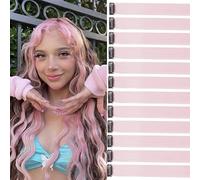 Nsiecd-Lot De 12 Mèches De Cheveux Rose Cerisier - 55 Cm - Tresses/Extensions Individuelles - Multicolores - Accessoires Pour Enfants