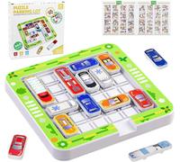 NSIECD-Montessori Jeu de Société,Rush Hour 360 Niveaux Jeu de Société,Jeux de Société Voiture Enfant,Jeu de Puzzle de Logique de Stationnement,Casse-tête Cadeau Enfant 3+Ans,Jouets Éducatifs Famille