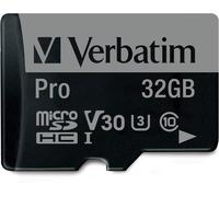 NSIECD-Pro U3 Carte mémoire microSDHC avec adaptateur - 32 Go - noire pour l'enregistrement vidéo 4K en Ultra HD - pour appareils photo