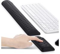 NSIECD-Repose Poignet Clavier, Reposes-Poignets Souris et Clavier avec Points de Massage, Repose Main Clavier Support et Tapis Souris Ergonomique avec Base Antidérapante en PU pour Ordinateur