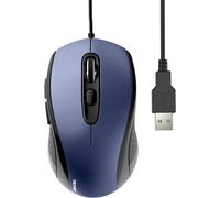 NSIECD-Souris avec câble, 3600 DPI Optical Business Mouse Ergonomique Filaire avec 6 Boutons, 4 Niveaux DPI réglables, Plug & Play, pour Ordinateur Portable/PC/Mac - Bleu