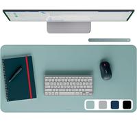 NSIECD-Tapis de bureau grand format : Sous-main de bureau imperméable, antidérapant, tapis clavier et souris pour bureau ou maison. Durable, résistant aux rayures, facile à nettoyer (80x40cm, menthe