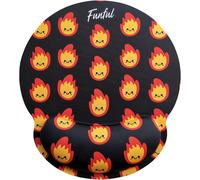 NSIECD-Tapis de Souris Ergonomique Gel FEU avec Design Joyeux et Débordant d'énergie - Tapis Souris Kawai Repose Poignet Gel Lavable à la Main et antidérapant - Cadeaux Filles et Femmes