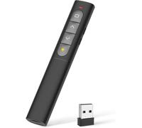 NSIECD-Telecommande Ordinateur Powerpoint avec Volume de Lien Hypertexte, 2.4GHz USB Télécommande Powerpoint Pointeur Sans Fil Presentation Cliqueur Zapette Powerpoint pour Ordinateur PC Portable