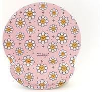 NSIECD-Wondee Mr Wonderful Tapis de Souris Ergonomique Dessin Fleur de Marguerite - Tapis de Souris Rose Repose Poignet Gel antidérapant - Mouse Pad Filles et Femmes