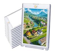 Nsiwem 12 pcs 35pt Magnetic Card Sleeves,Manchons de cartes,Ultra UV Protection Transparent Cadre de cartes Pochettes de protection pour cartes standard comme les cartes de football