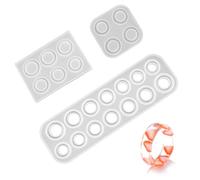 Nsiwem Anneau Silicone Résine Moules 3 Pièces DIY Moule à Bague en Silicone Bricolage de Moules à Anneaux en Silicone Moule Bague Resine Epoxy DIY Anneau Moule pour Pendentifs Décoration