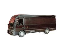 NSJGCQREL Moulage sous Pression Voiture 1:32 pour Véhicule Utilitaire Bus Voiture Modèle Alliage Bus Van Garçon Rebond Son Et Lumière Peut Ouvrir La Porte Jouet Collection Ornement(Black)